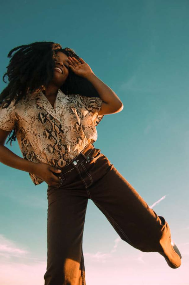 Snake Pattern Shirt Loose