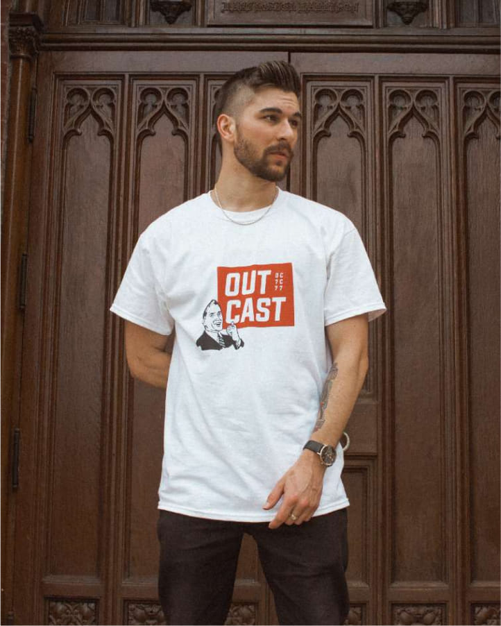 White Outcast T Shirt
